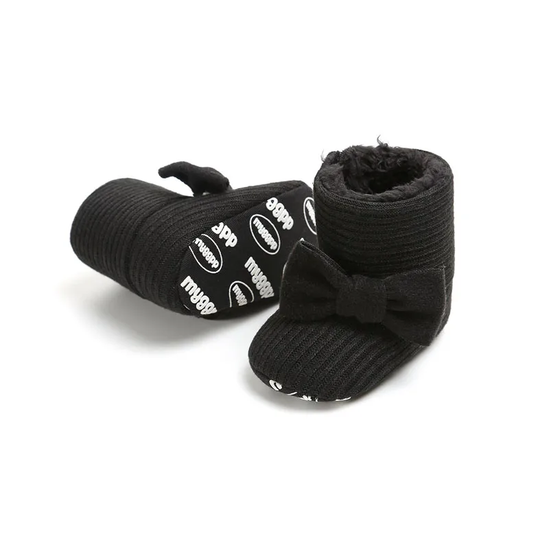 WONBO beb&eacute; en primer lugar los caminantes zapatos de beb&eacute; mariposa nudo zapatos de beb&eacute; zapatos de invierno mantener caliente-3