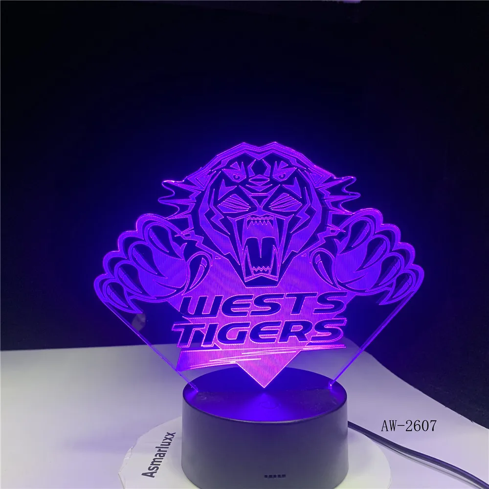 3D светодиодный ночсветильник в виде жилета Tiger Team 7 цветов с USB-портом | Лампы и