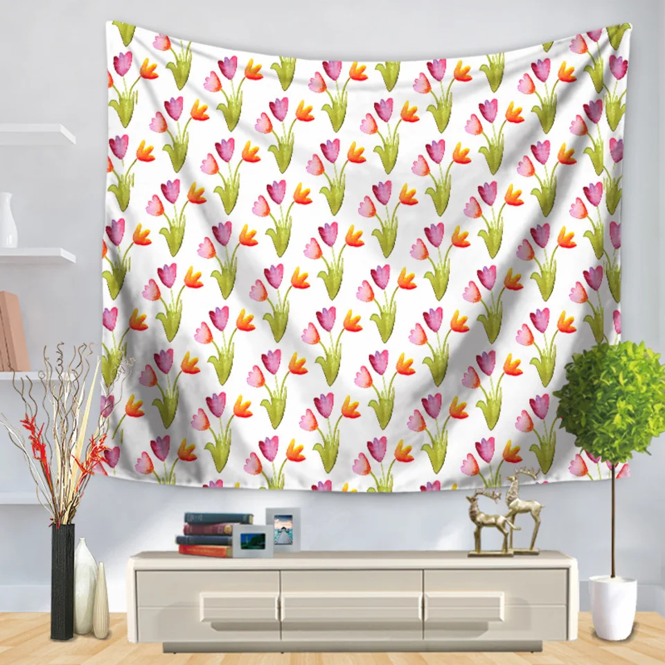 Bohemian Small Green Leaf Gt1175 Tapestry Mat Blanket Wall Hanging Carpet Home Decor Tapestries Nordic Beach Throw | Дом и сад