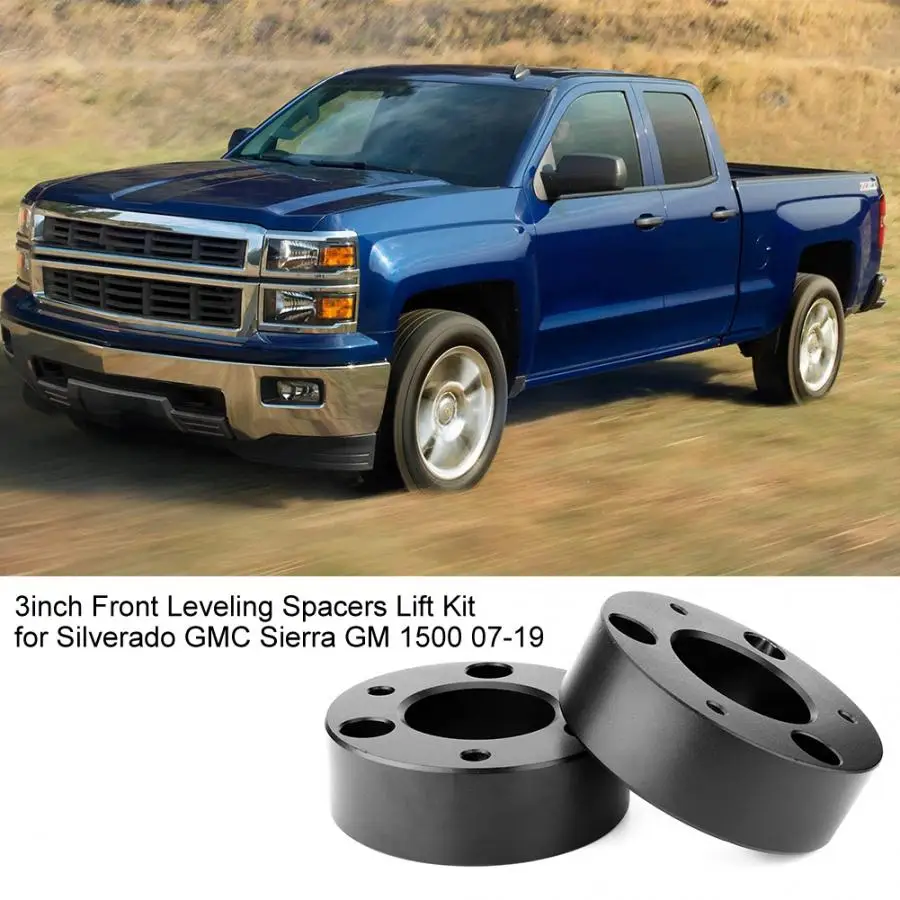 Leveling lift kit 3inch Front Spacers Lift Kit Aluminum Alloy Universal for Silverado GMC Sierra GM 1500 2007-2019 | Автомобили и