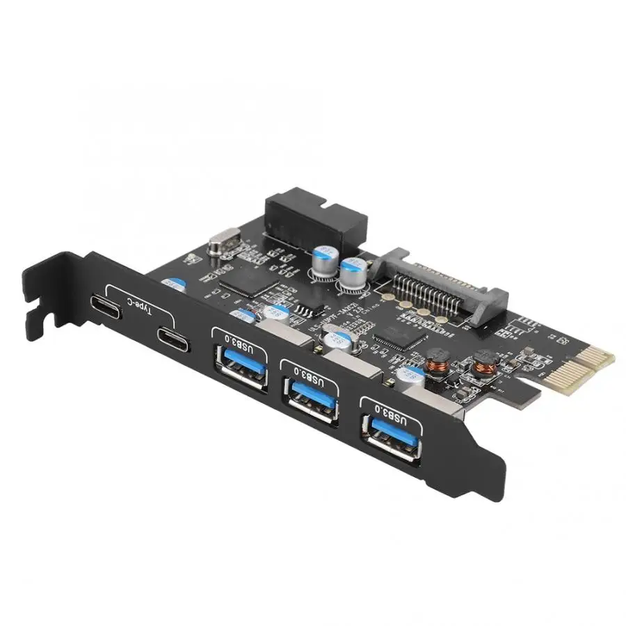 Многофункциональный PCB 5 портовый USB 3 0 Type C к PCI E карта расширения адаптер 2019|Платы