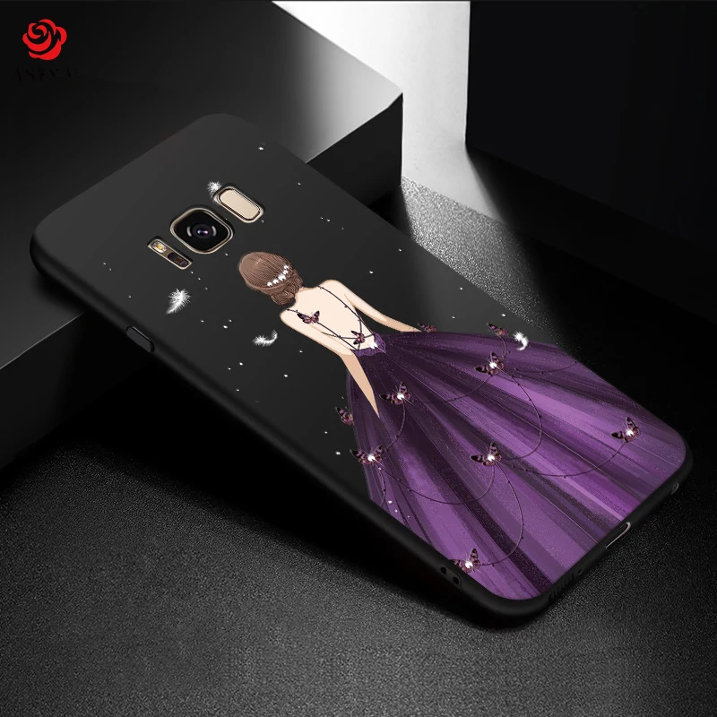 Роскошный чехол для samsung Galaxy S9 Plus мягкий силиконовый S10 S8 A6 A7 2017 A8 2018 бампер |