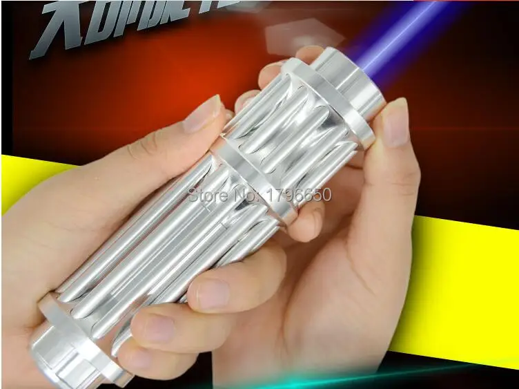 

High Power Military 500W 500000m 450nm Blue Laser Pointers Flashlight Light Burning Match/dry wood/black/Burn cigarettes Hunting