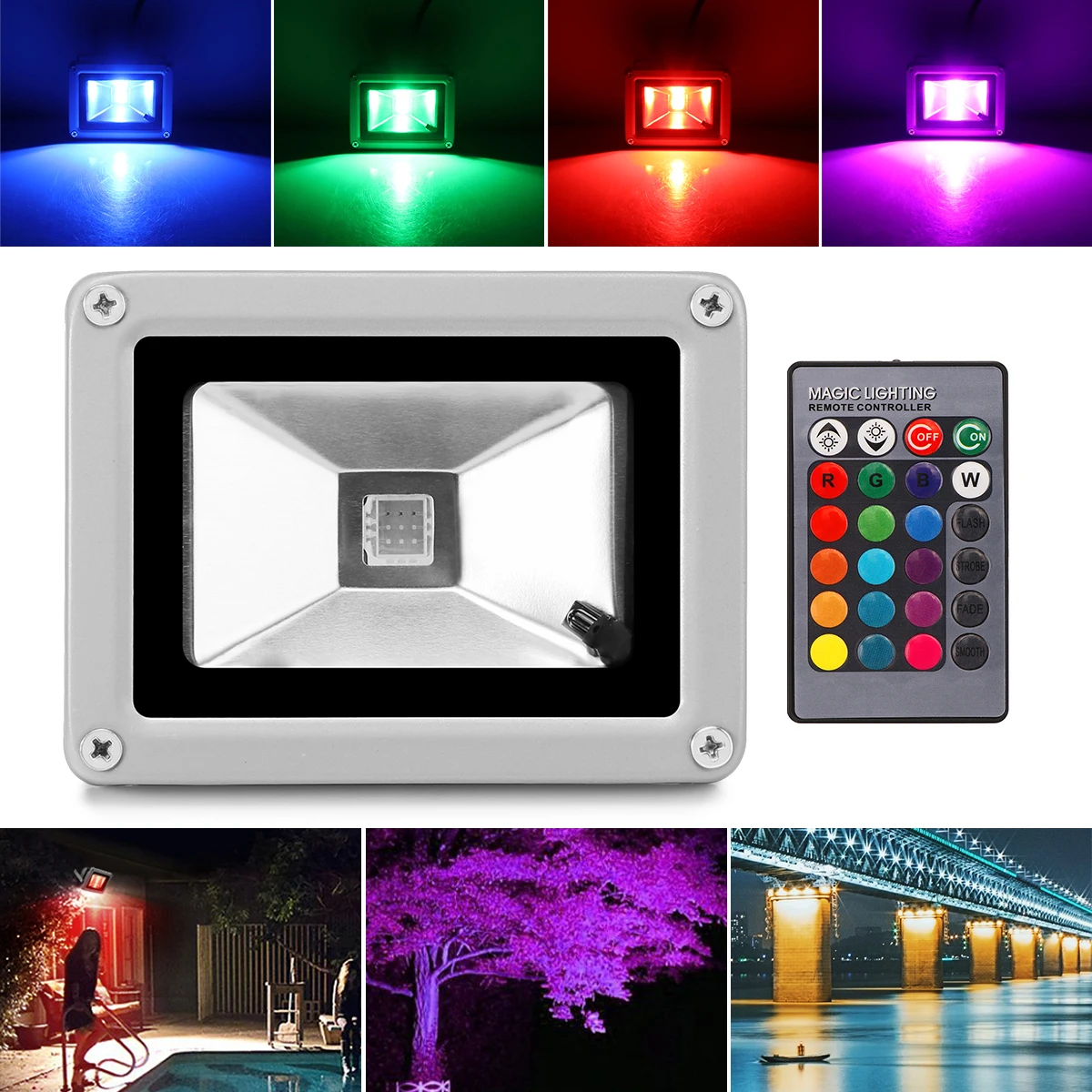 Светодиодный уличный прожектор заливающего света rgb прожексветильник 10 Вт