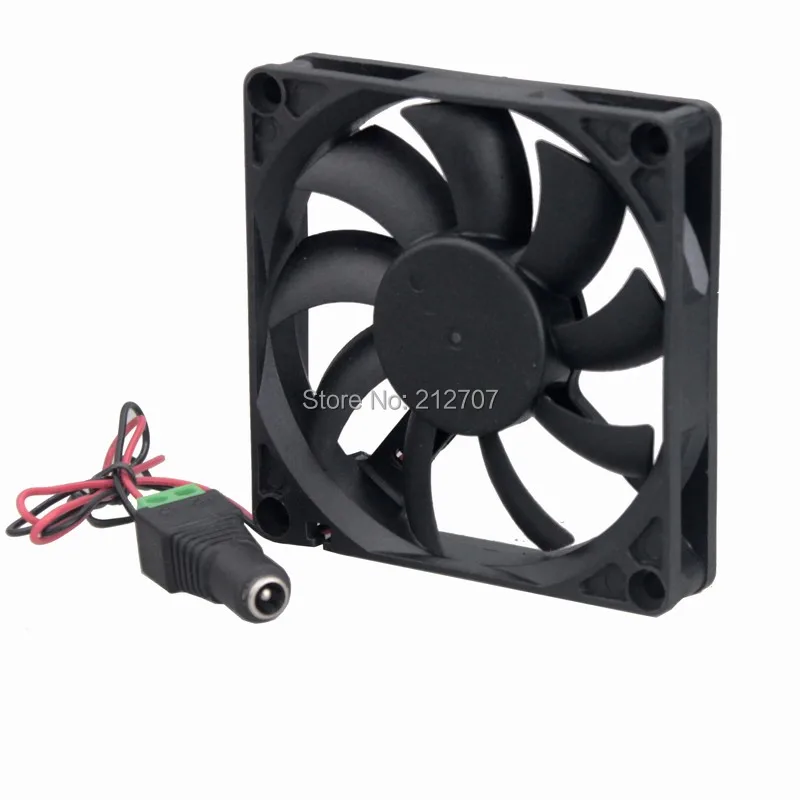 

5 Lots/Sets Gdstime Ball Bearing 12V 80mm x 15mm Cooling Fan with Adapter Cabinet Fan Kit