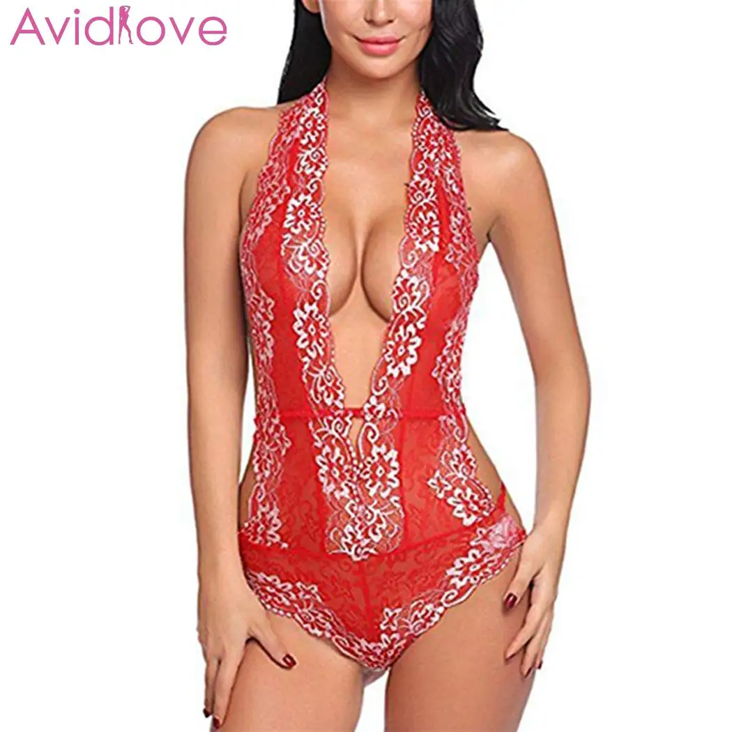 Женский Кружевной Костюм Avidlove сексуальный костюм с v образным вырезом и