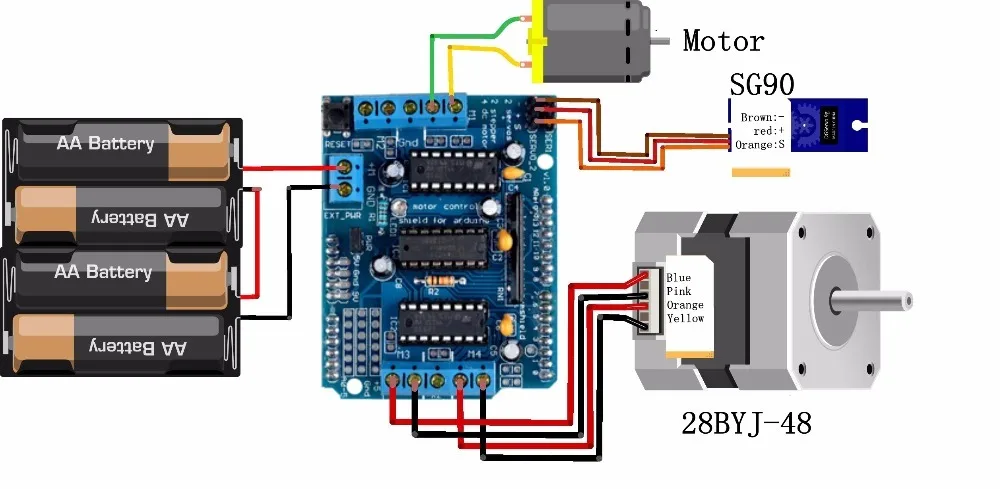 ShengYang 1 шт. L293D двойной щит привода двигателя для arduino Duemilanove плата расширения