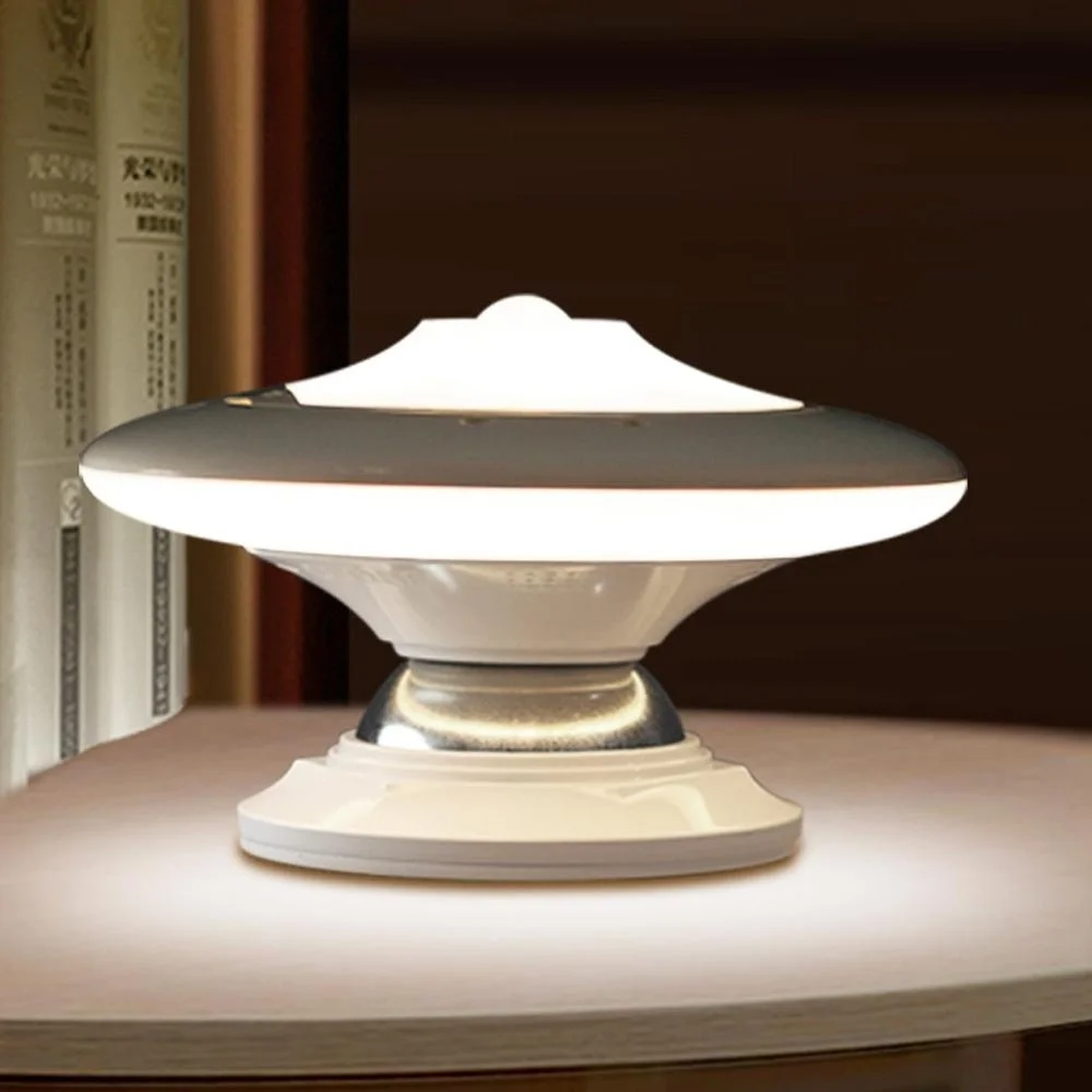

Aaa Battery Motion Sensor Led Night Light 360 Degree Rotating Ufo Shape Step Wall Light Lamp Hallway Closet Bedroom Nightlights