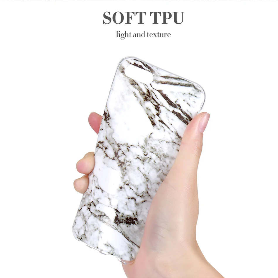 Чехол KISSCASE с мраморным лицевым покрытием для iPhone 6 6S 7 8 Plus 5S 5 SE Мягкий силиконовый