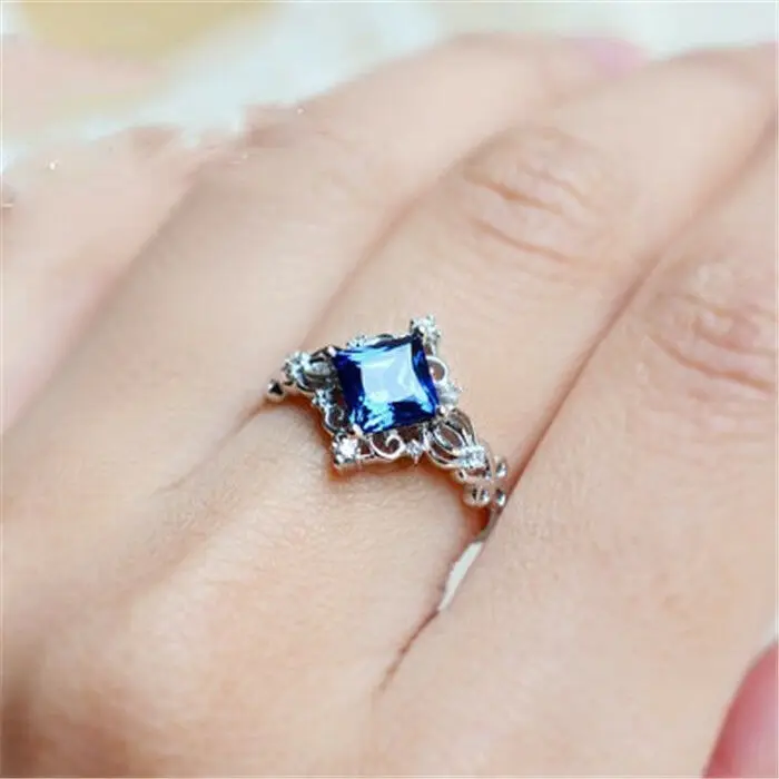 Women Ring Blue Fashion Men Wedding Party Size 6-10 delicate grace Popular fashion Classic Sweet Anniversary | Украшения и