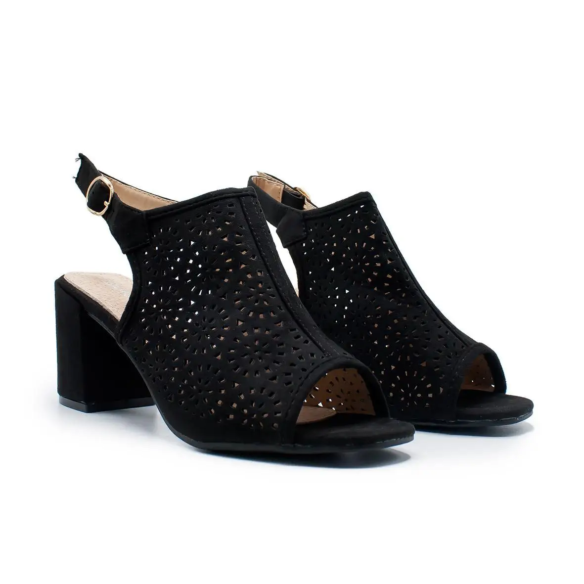 ZAPSHOP-WOMAN-SYNTHETIC-HEEL сандалии-сабо с открытым носком высечки | Обувь