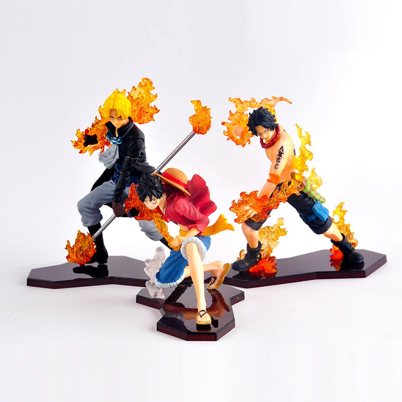 Экшн фигурка ONE PIECE C Ace Sabo Luffy три брата модели с цветной коробкой 3 шт./компл. домашний Декор подарок Аниме