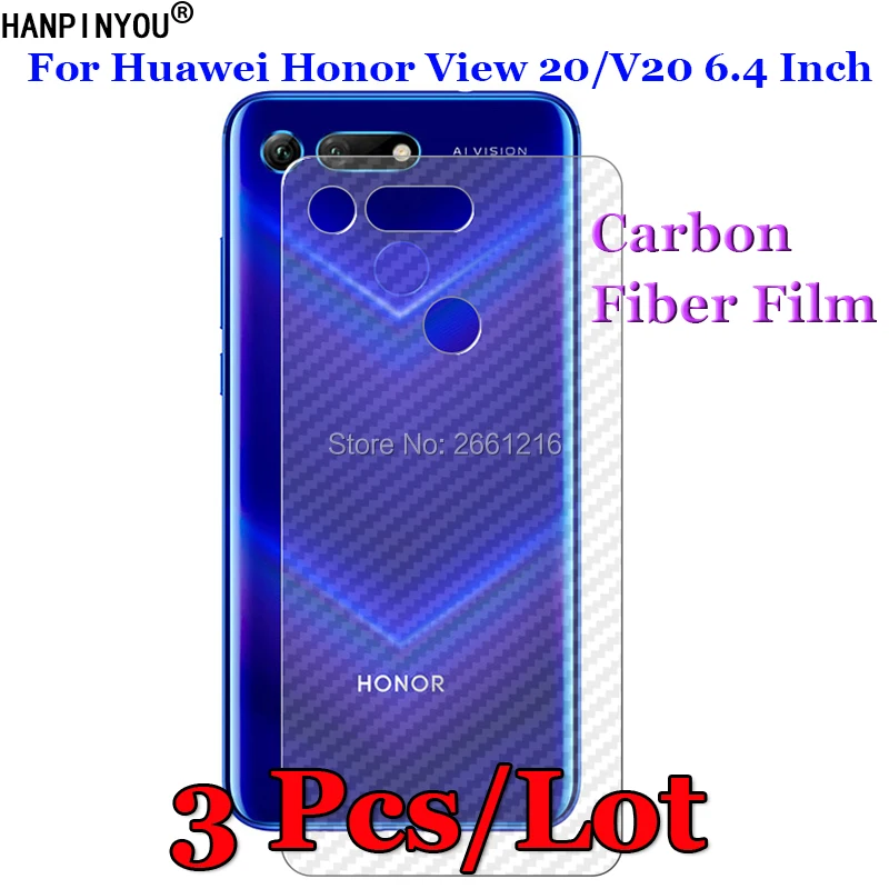 3 шт./лот для Huawei Honor View 20/V20 6 4 дюйма 3D Нескользящая прозрачная углеволоконная