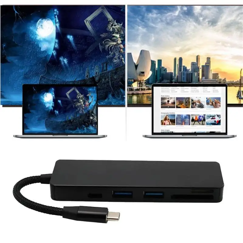 5 в 1 Тип C концентратор USB для USB3.0 SD устройство считывания с tf карт кабель