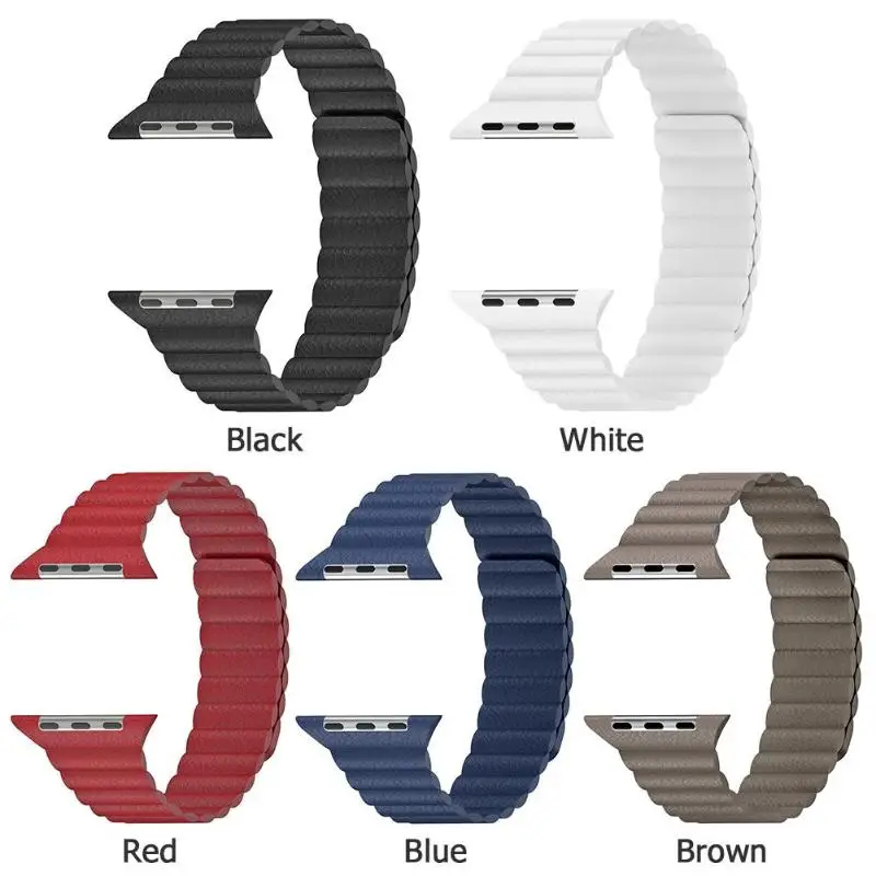 Магнитный кожаный ремешок для часов браслет iWatch 1 2 3 38 мм умный умные аксессуары |