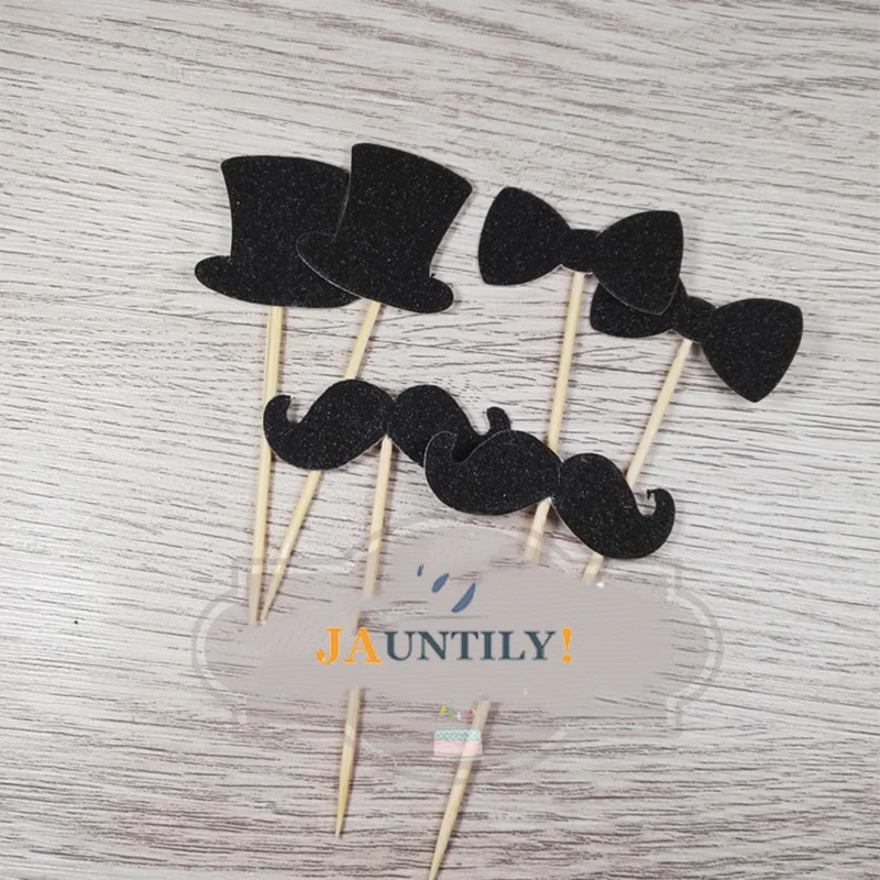 5 шт. украшения на День отца усы шляпа Бабочка капкейк топперы для вечеринки