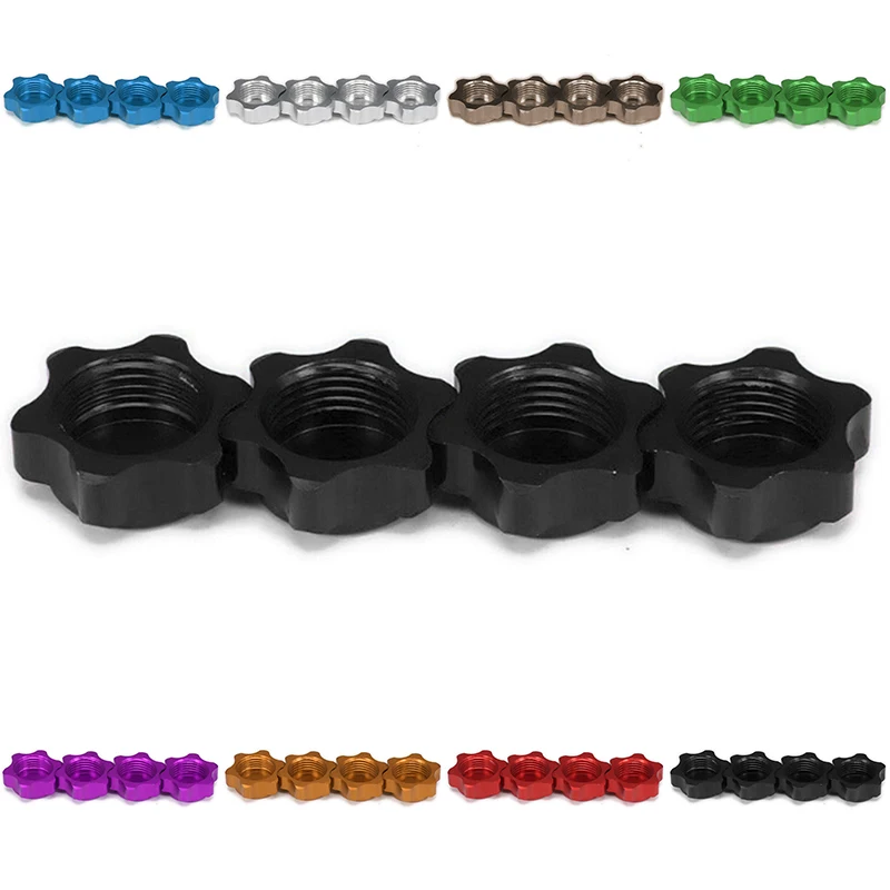 4 шт. 17 мм алюминиевый колпачок колеса Шестигранная гайка тонкая Пылезащитная