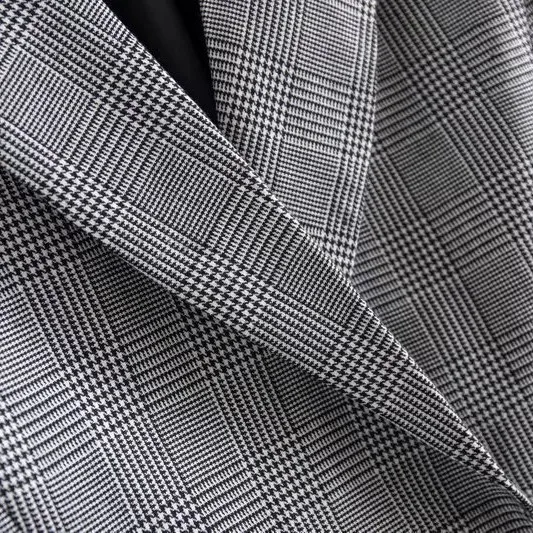 Queechalle 2021 Spring Autumn Plaid Suit Jacket Coat Female Back Split Formal Workwear Notched Office Lady Coats Women's Blazer