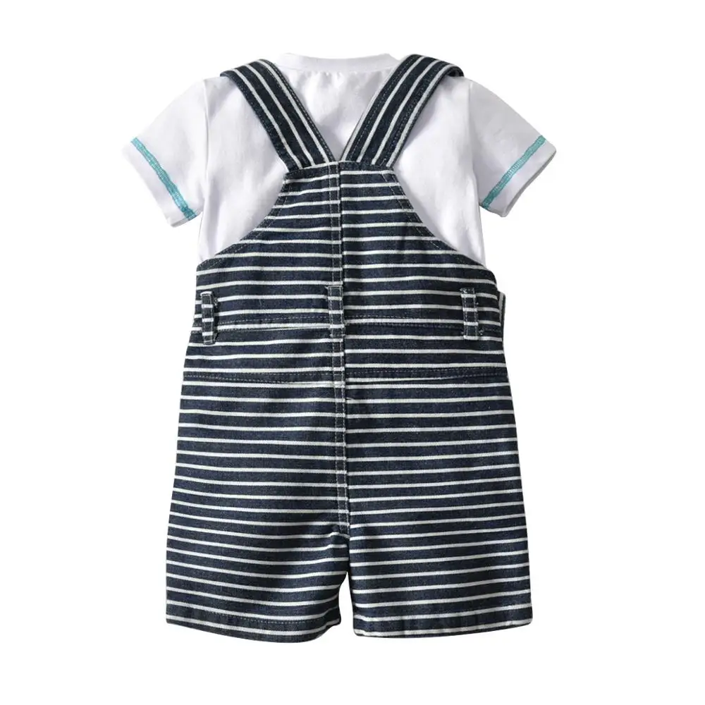 VTOM/комплект летней одежды для новорожденных мальчиков Детская футболка Топ +