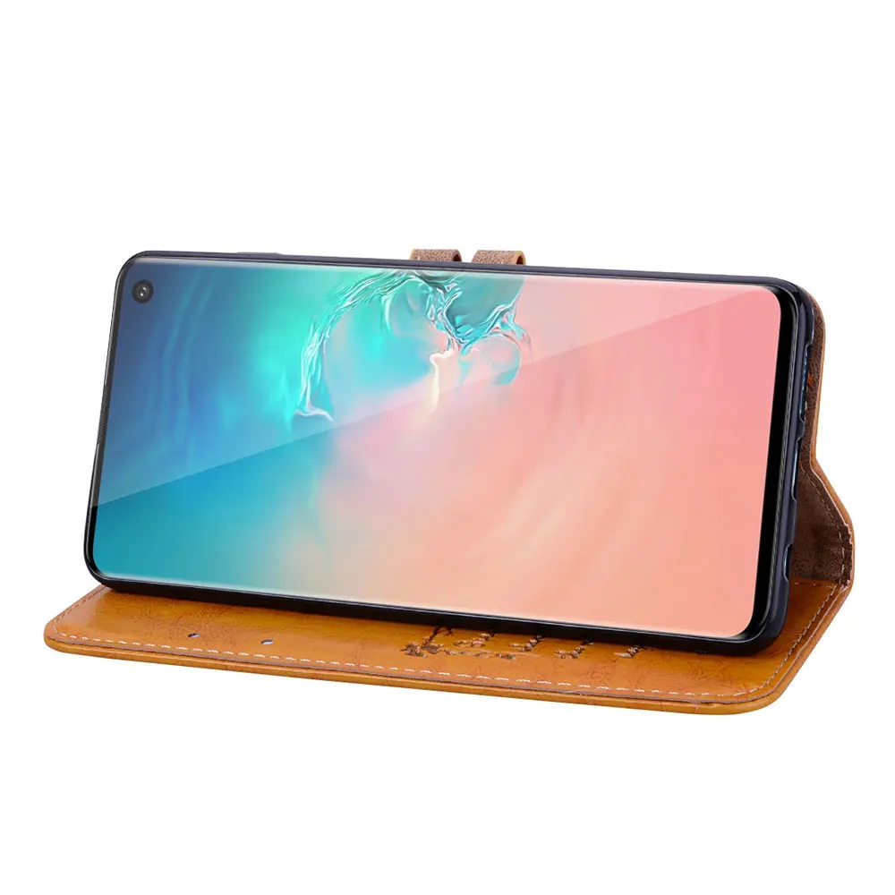 Кожаный чехол книжка KISSCASE в стиле ретро для Samsung Galaxy S10 S9 S8 Plus A50 A10 A20 A30 A40 A6 A7 A8 A9