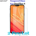 Защитная пленка для экрана OnePlus 6, A6000, A6003, One Plus 1 + 6, 2 шт.лот, закаленное стекло 9H 2,5D премиум-класса, 6,28 дюйма