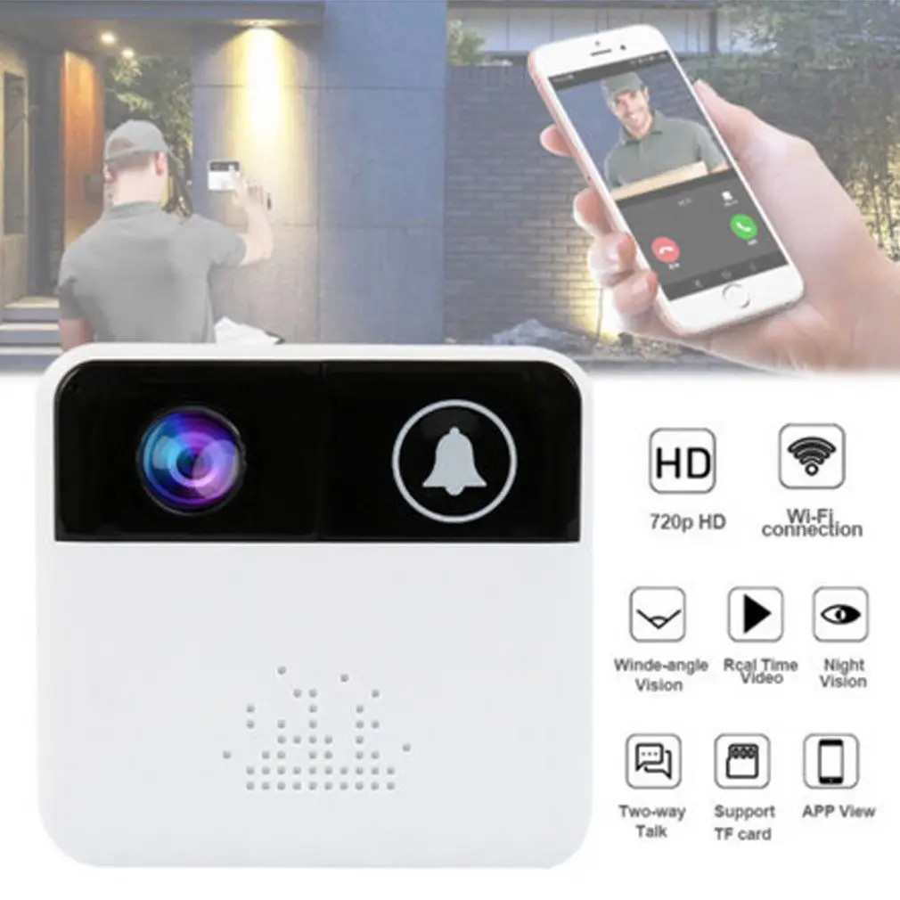 Лидер продаж 2019 умный беспроводной дверной звонок с Wi Fi видеокамера для телефона