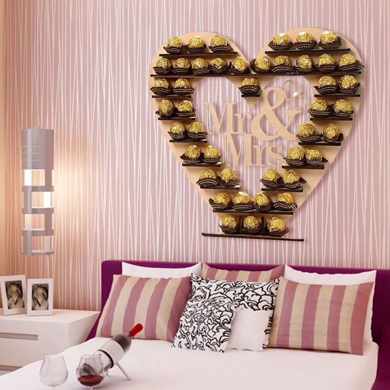 Mr & Mrs выставочный стенд Ferrero Rocher в форме сердца красивый деревянный экономический