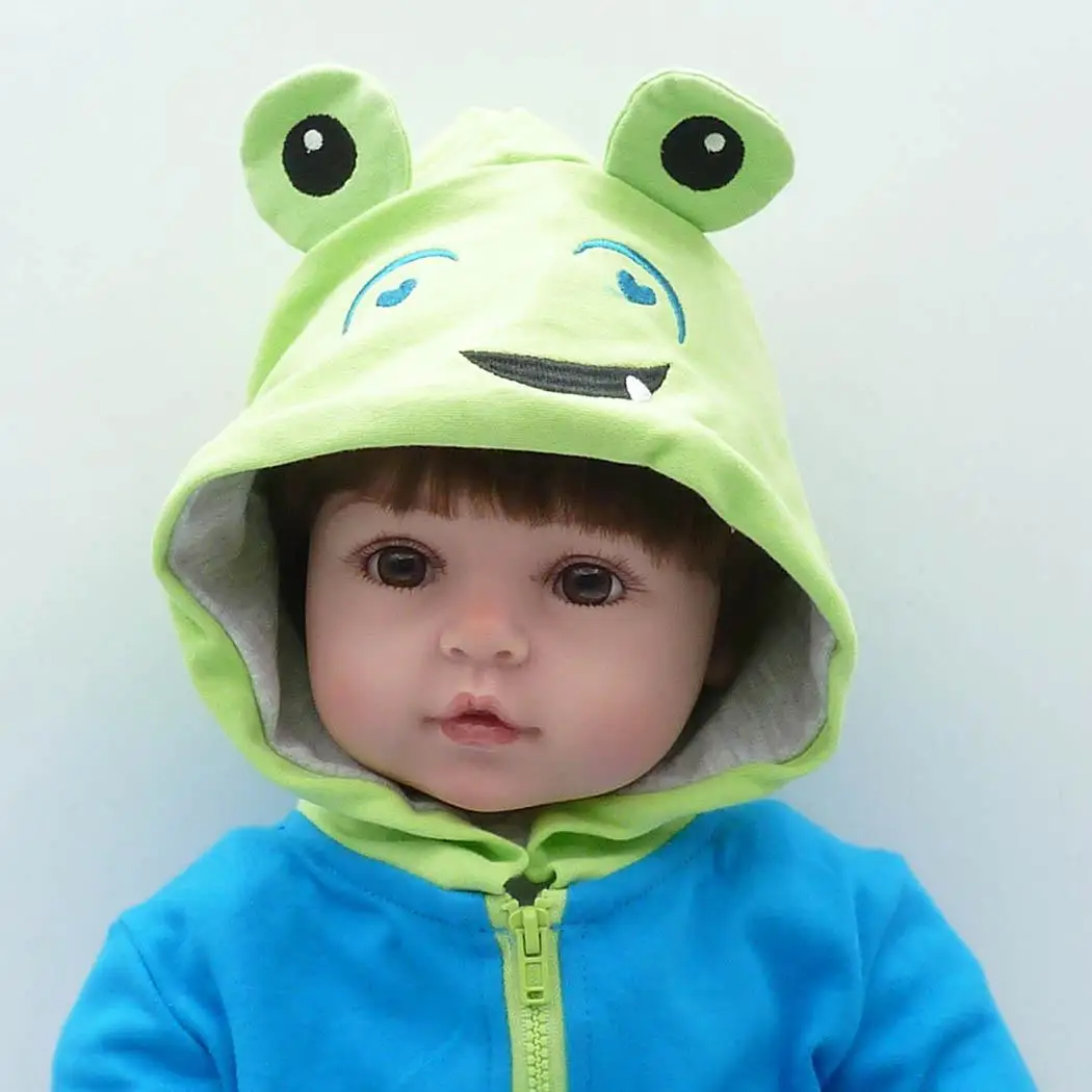Силиконовая кукла Reborn Baby в синюю полоску для новорожденного 2018 новый спортивный
