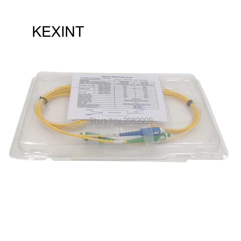 KEXINT FWDM 1*2 1m 3 0 SC/UPC данные: 1310 нм 1490 SC/APC COM TV 1550 изоляция 55bB|Оптоволоконное