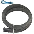 ESPEEDER 1 м AN4 AN6 AN8 AN10 AN12 нейлоновый плетеный шланг из нержавеющей стали, гоночный шланг, топливная линия, автомобильный масляный охладитель, черный шланг