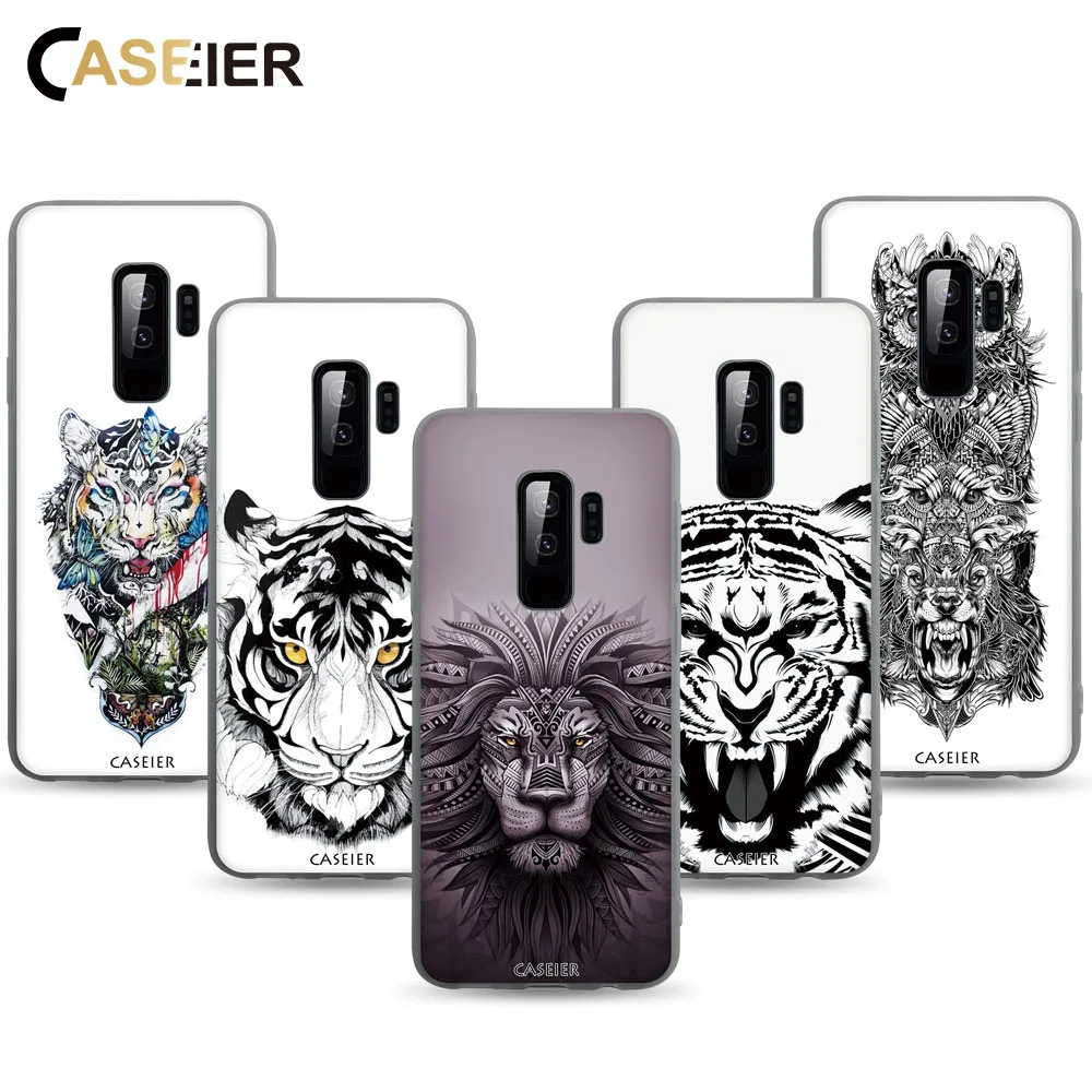 Стильный чехол CASEIER Tiger для Samsung Galaxy A8 A7 A6 2018 J3 J5 J7 2017 TPU мягкий S8 S9 Plus S6 S7 Edge |
