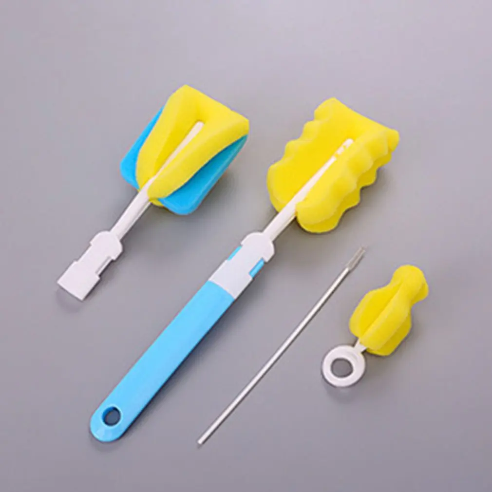 Bottle Brush Sponge Plastic Glass Milk Water Cup Cleaning Feeding Dummy Nipple Pacifier Brushes | Мать и ребенок