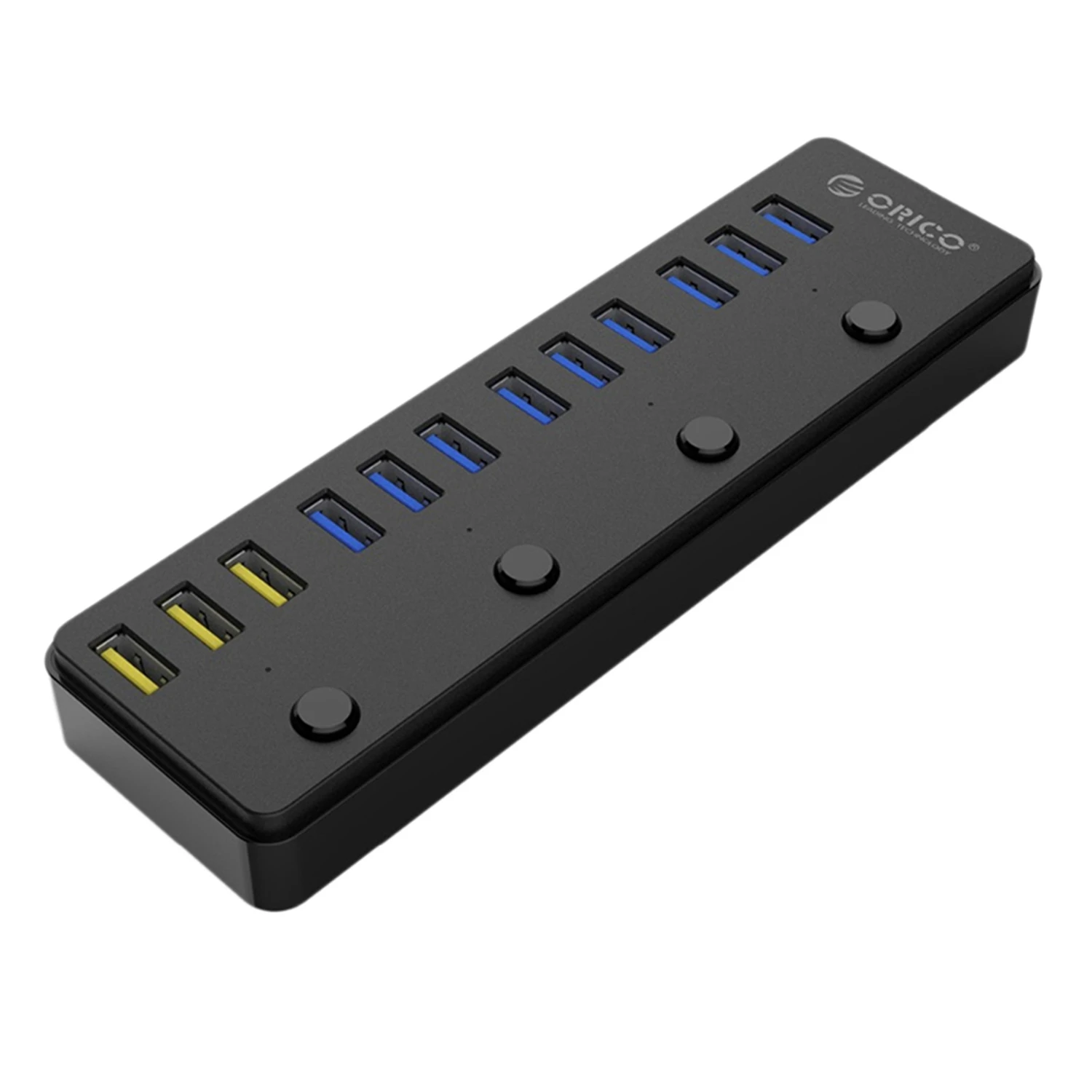 Orico 5 Гбит/с супер скорость 12 портов Usb 3 0 концентратор портативный В 5A адаптер