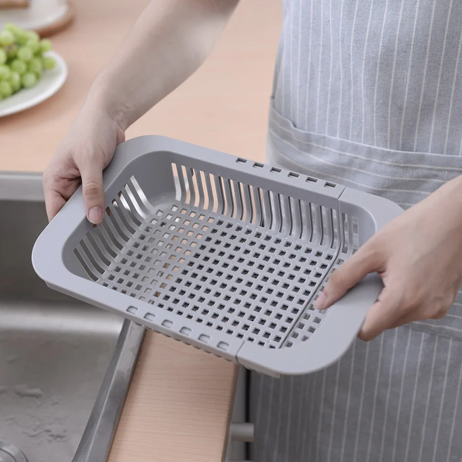 Многофункциональная утолщенная кухонная выдвижная полка для слива раковины