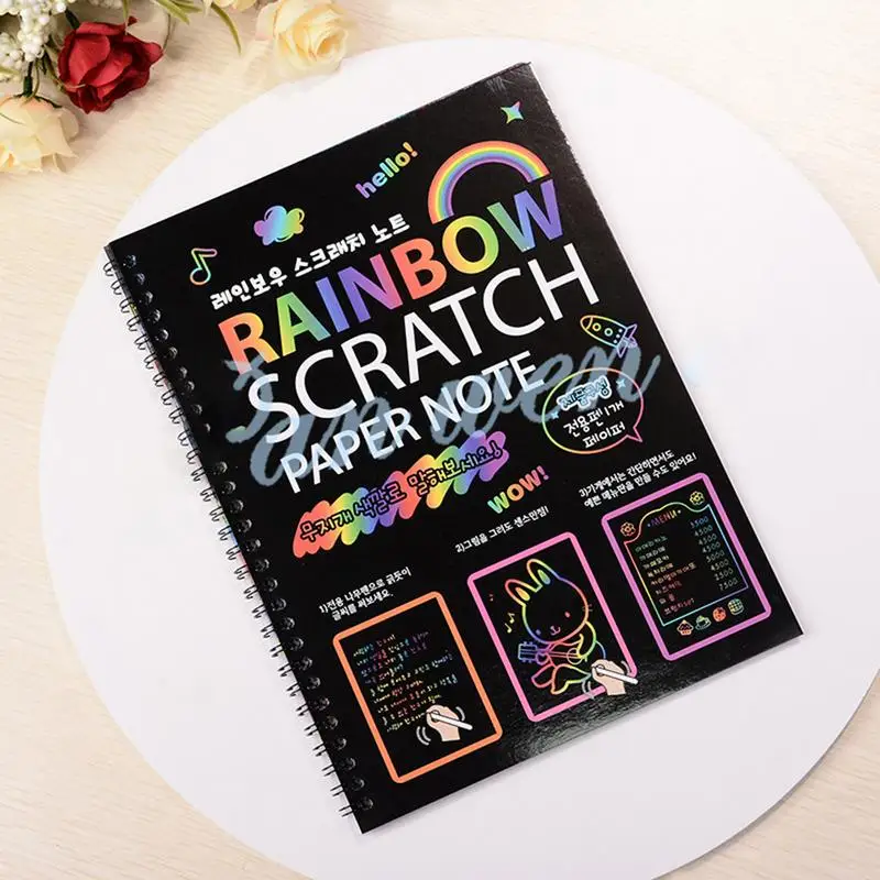 Забавный детский мультфильм DIY царапинам живопись Магия Рисование Красочный