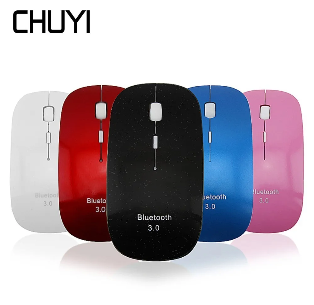 Беспроводная ультратонкая оптическая игровая мышь CHUYI Bluetooth 3 0 1200DPI с адаптером 4
