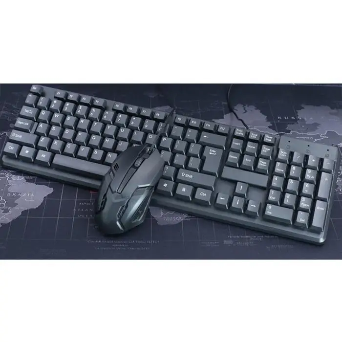 Проводная клавиатура мышь Combos USB Настольный Ноутбук Офисная Клавиатура черная
