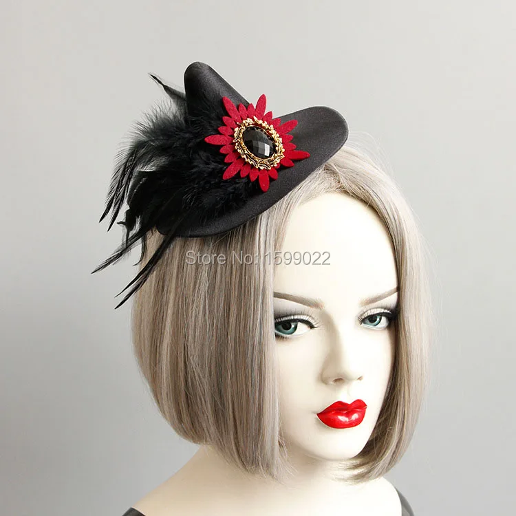 Мини шляпа заколки для волос костюм волшебника взрослых детей Женская Вуалетка