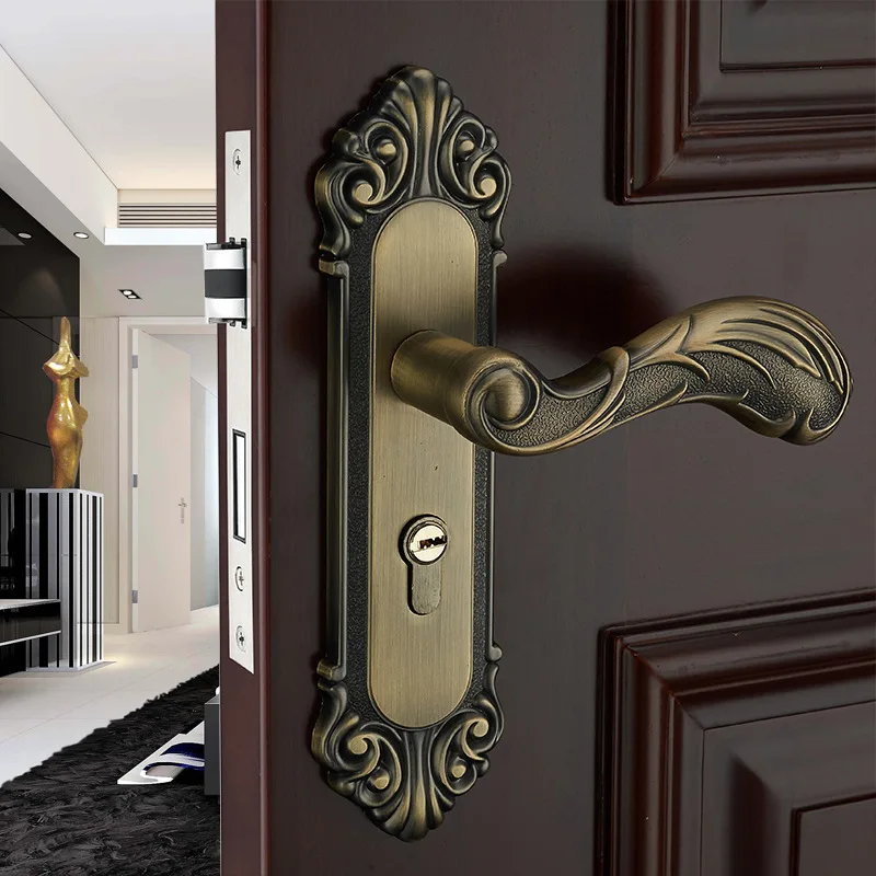 

European Bedroom Lock Indoor Door Lock Have Household Bedroom Young Ancient Lock Indoor Hold Hand Lock