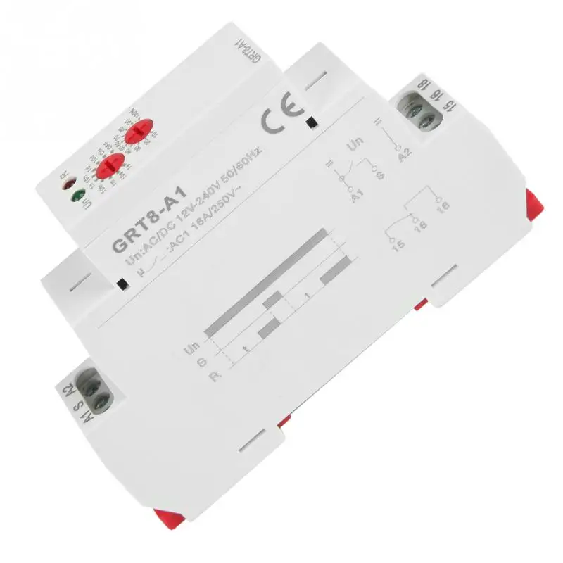 GRT8 A1 Mini Power On реле времени задержки din рейка Тип AC/DC 12V240V таймера горячая