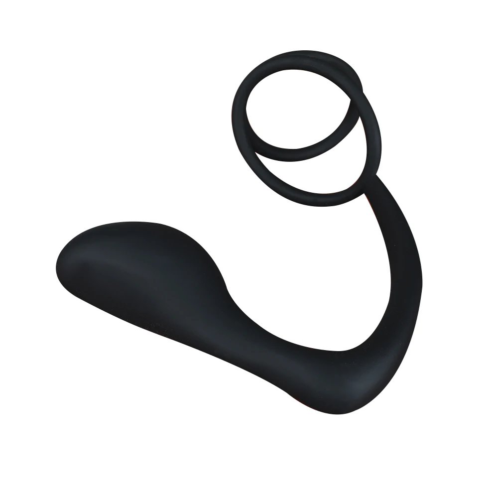 Силиконовая Анальная пробка Вибраторы мужской массажер простаты двойное кольцо