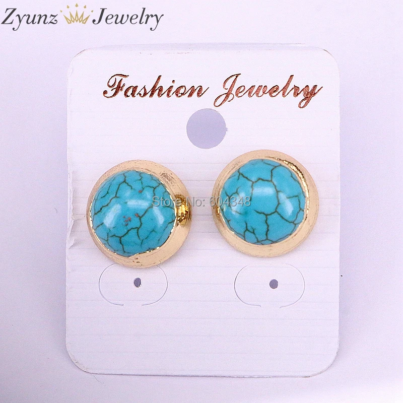 Серьги из пресноводного жемчуга/коралла/howlite с золотым покрытием 5 пар ZYZ335-6743 |