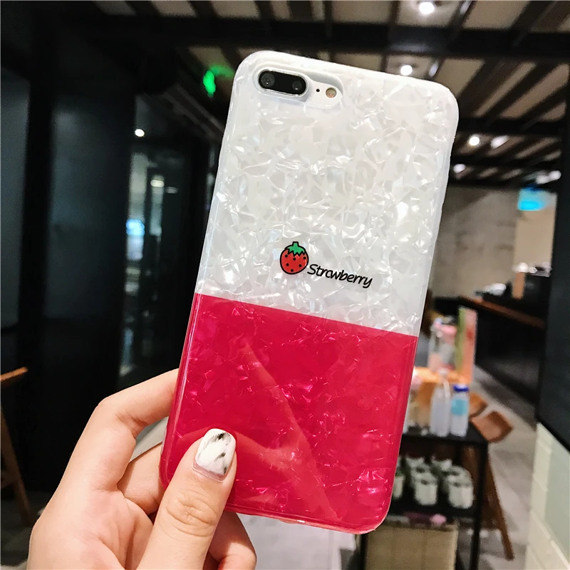 3cpizai для Apple iphone Xs max XR X Чехол крутой Сращивание мраморный фруктовый мягкий 8 7 6s Plus