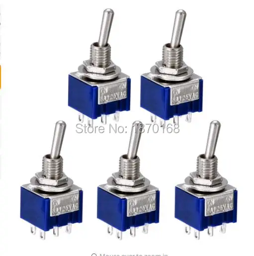 1 шт./5 шт./10 шт. Φ 6A 125 В AC 6-контактный ON-ON Mini переключатель 31*13*12 мм для переключения