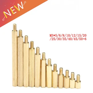 Набор латунных болтов M3 *(5-50)+ 6 мм с шестигранной головкой, 10 шт.