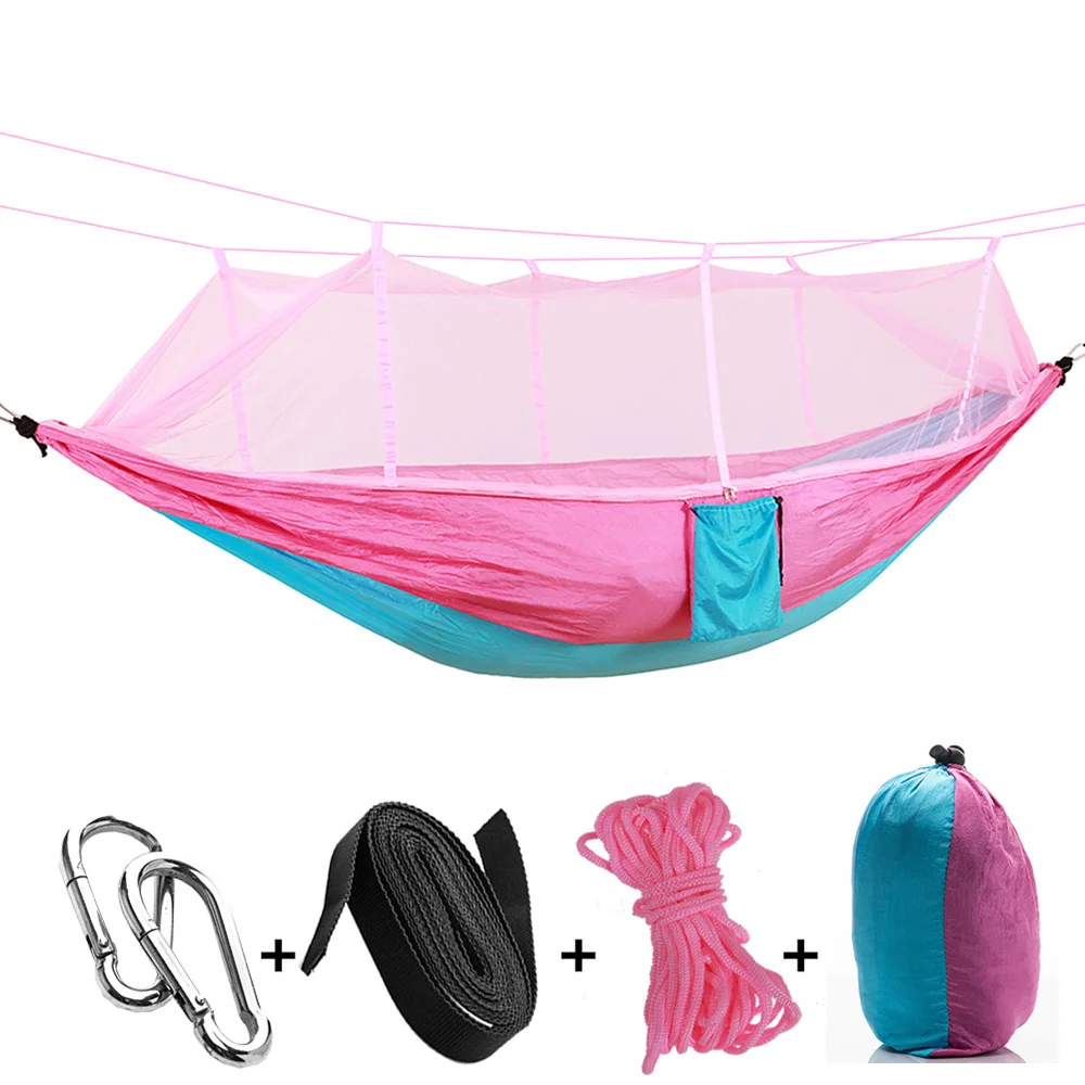Portable Lightweight Parachute Nylon Camping Mosquito Nets Hammocks for Outdoor Hiking Travel Backpacking Style Survival Kit | Спорт и