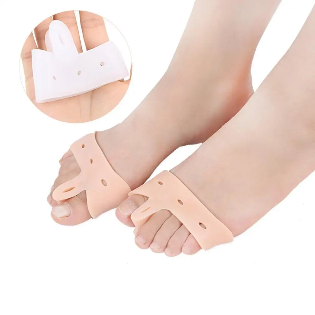 Силиконовые боли облегчение Hallux выпрямитель ног белый цвета слоновой кости
