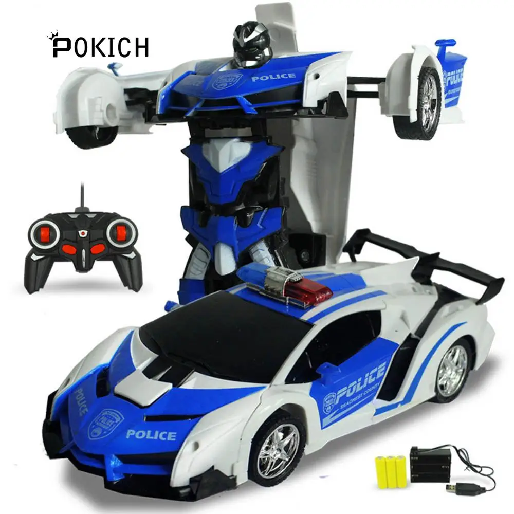 Pokich RC роботы для трансформации автомобиля спортивный автомобиль модель роботов