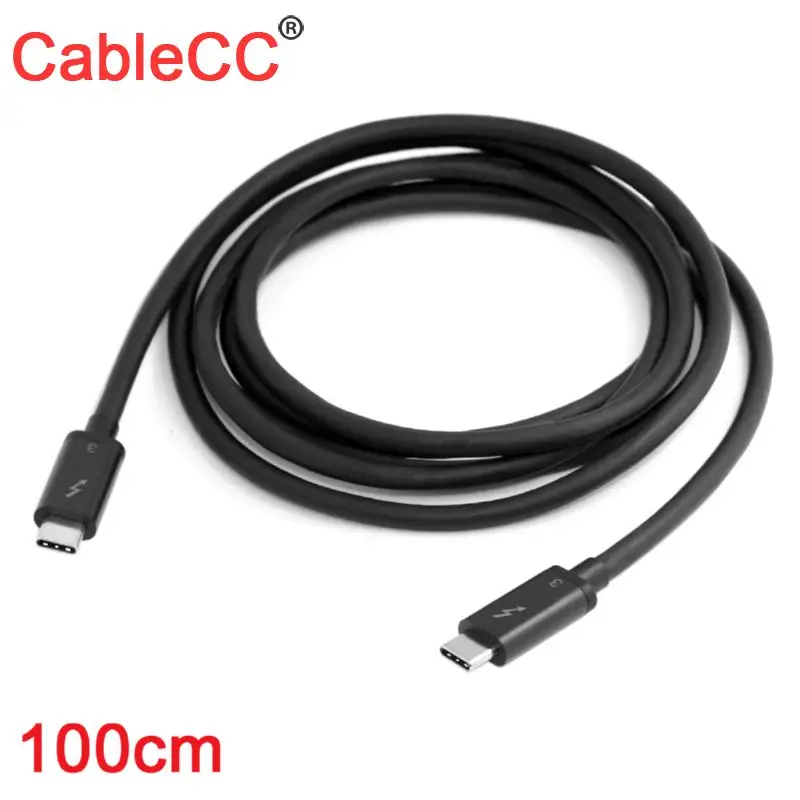 Кабель Cablecc Thunderbolt 3 USB C 1 штекер 40 Гбит/с для ПК и ноутбука 0 м 5 2 м|thunderbolt 3|thunderbolt male to
