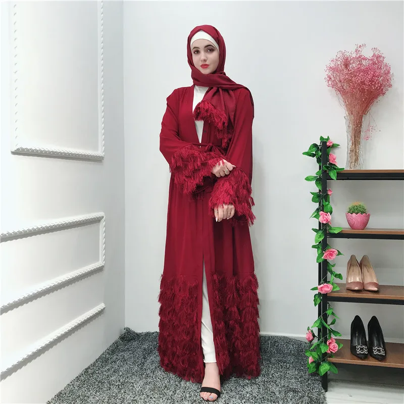 Мусульманское бархатное Макси платье Nida кардиган длинное кимоно Jubah ОАЭ Рамадан
